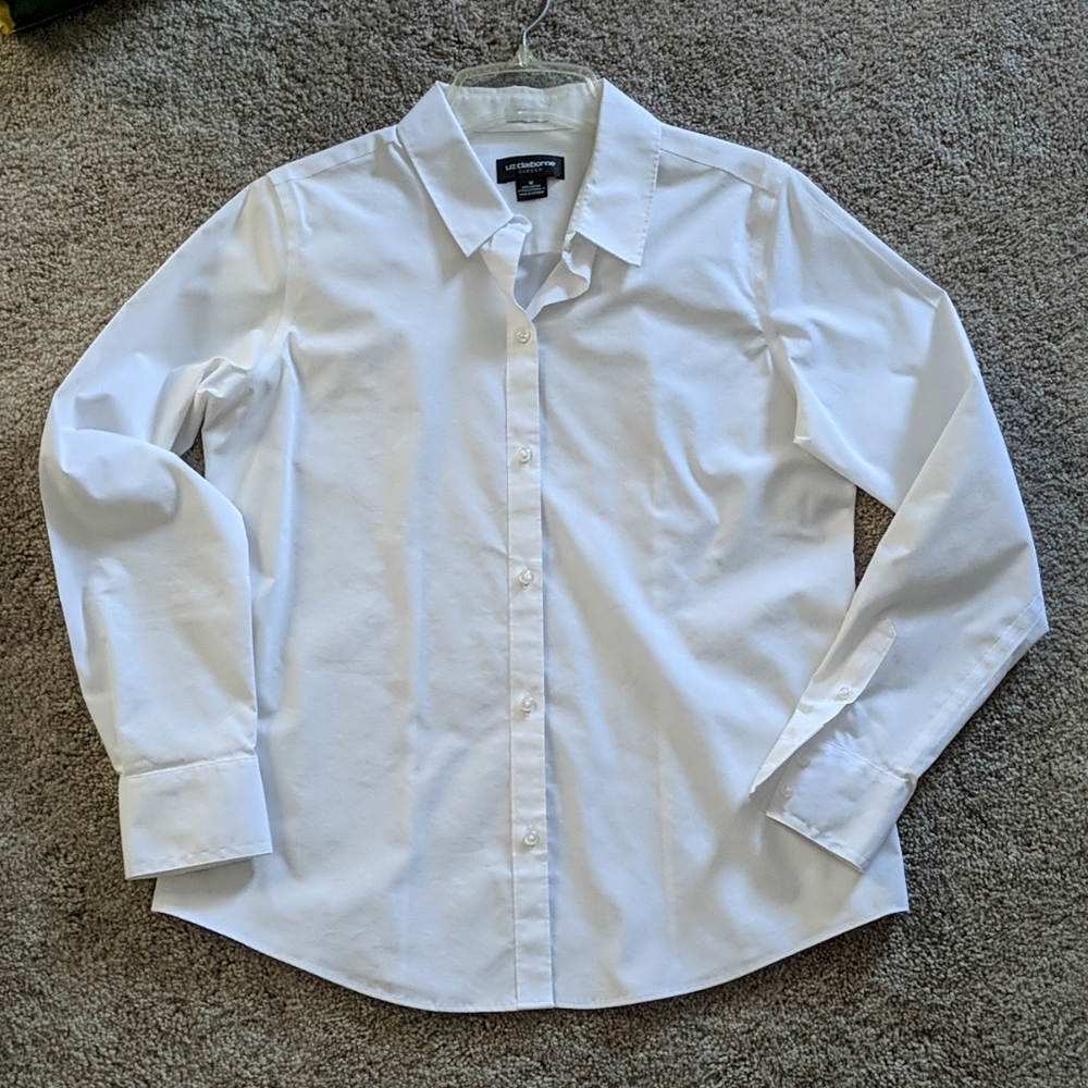 Liz Claiborne White Button Down Dress Shirt